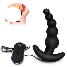 Clearance Extra Long Anal Beads with Suction Cup Butt Plug Toys for Woman Men Anus Long Anal Plug Large Anal Beads Butt Plug Sex Toy For Women Me (Color: Black)