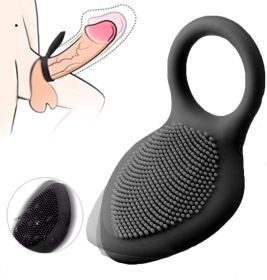 Tornado double ring locking fine ring for Longer Harder Stronger Erection;  Improve Sexual Performance;  Sex Toys for Men Massager Adult Sex Toys (Color: Black)