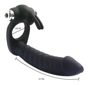 Cock Ring for Men Erection Enhancing Stay Harder Strechy Penis Ring with Triple Penis Rings Personal Cockrings Male Adult Sex Toys for Men Couple (Color: Black)